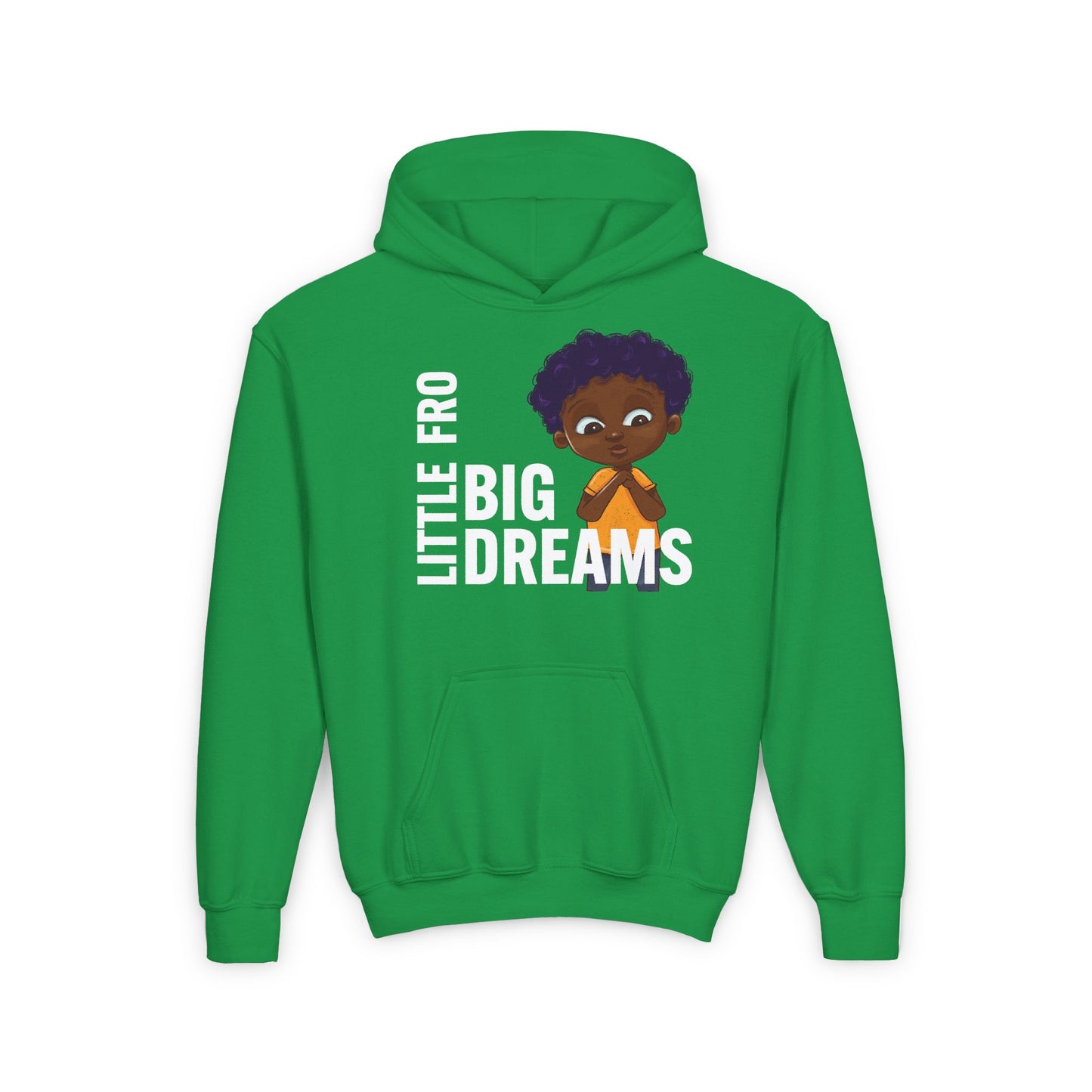 Youth Hoodie | Little Fro, Big Dreams | Black and Brown Kids Celebration