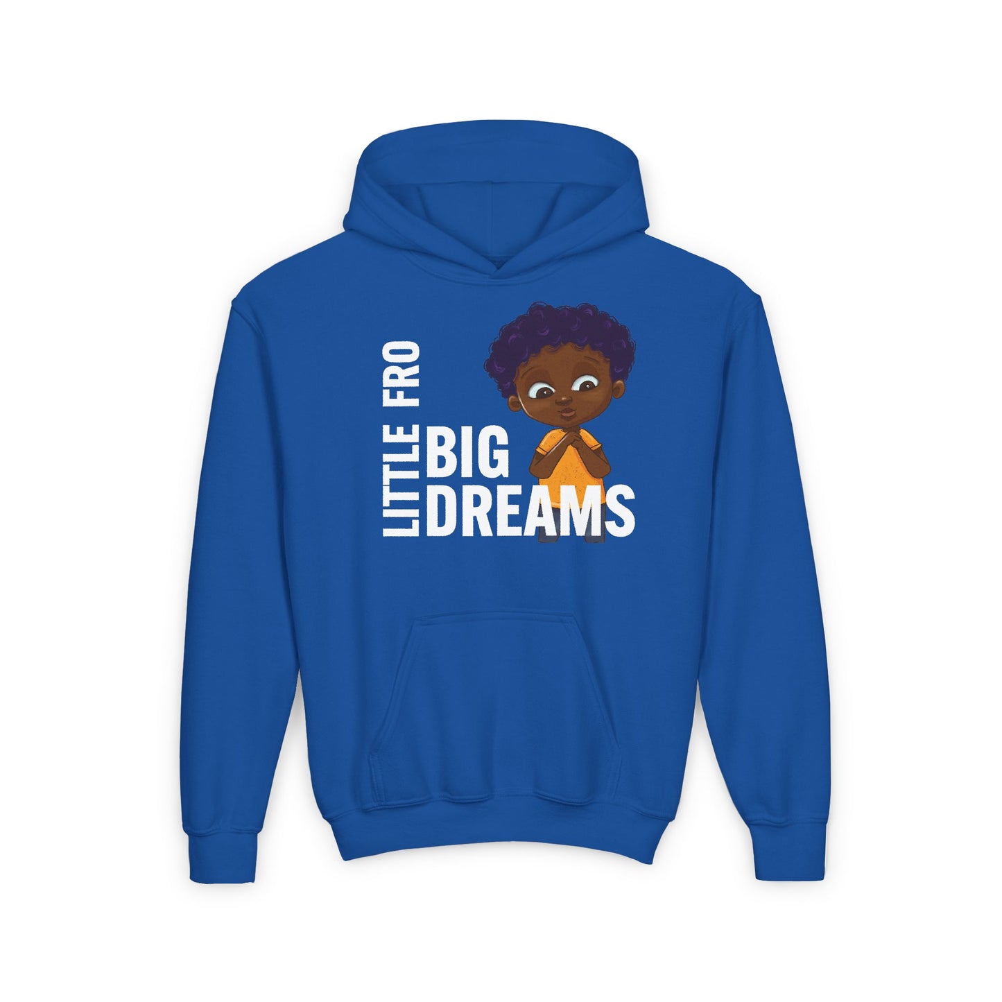 Youth Hoodie | Little Fro, Big Dreams | Black and Brown Kids Celebration