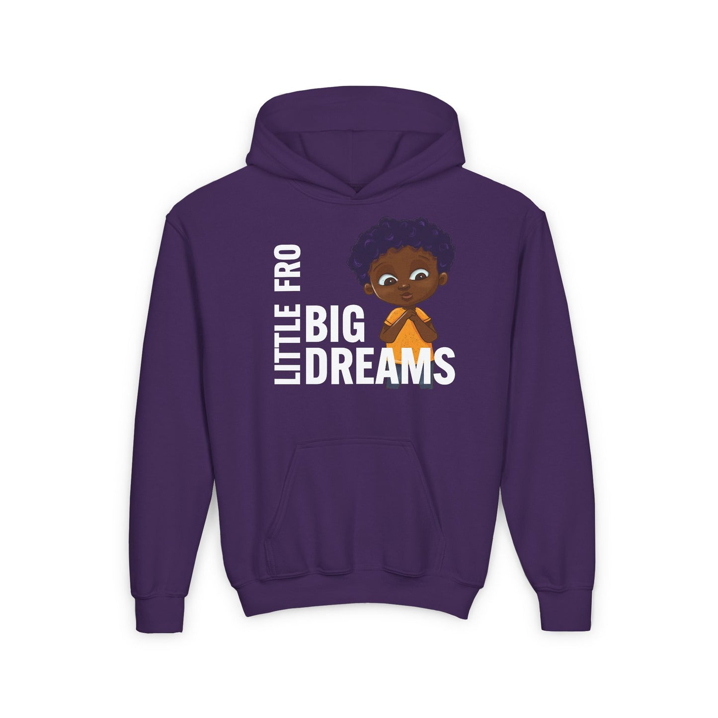 Youth Hoodie | Little Fro, Big Dreams | Black and Brown Kids Celebration