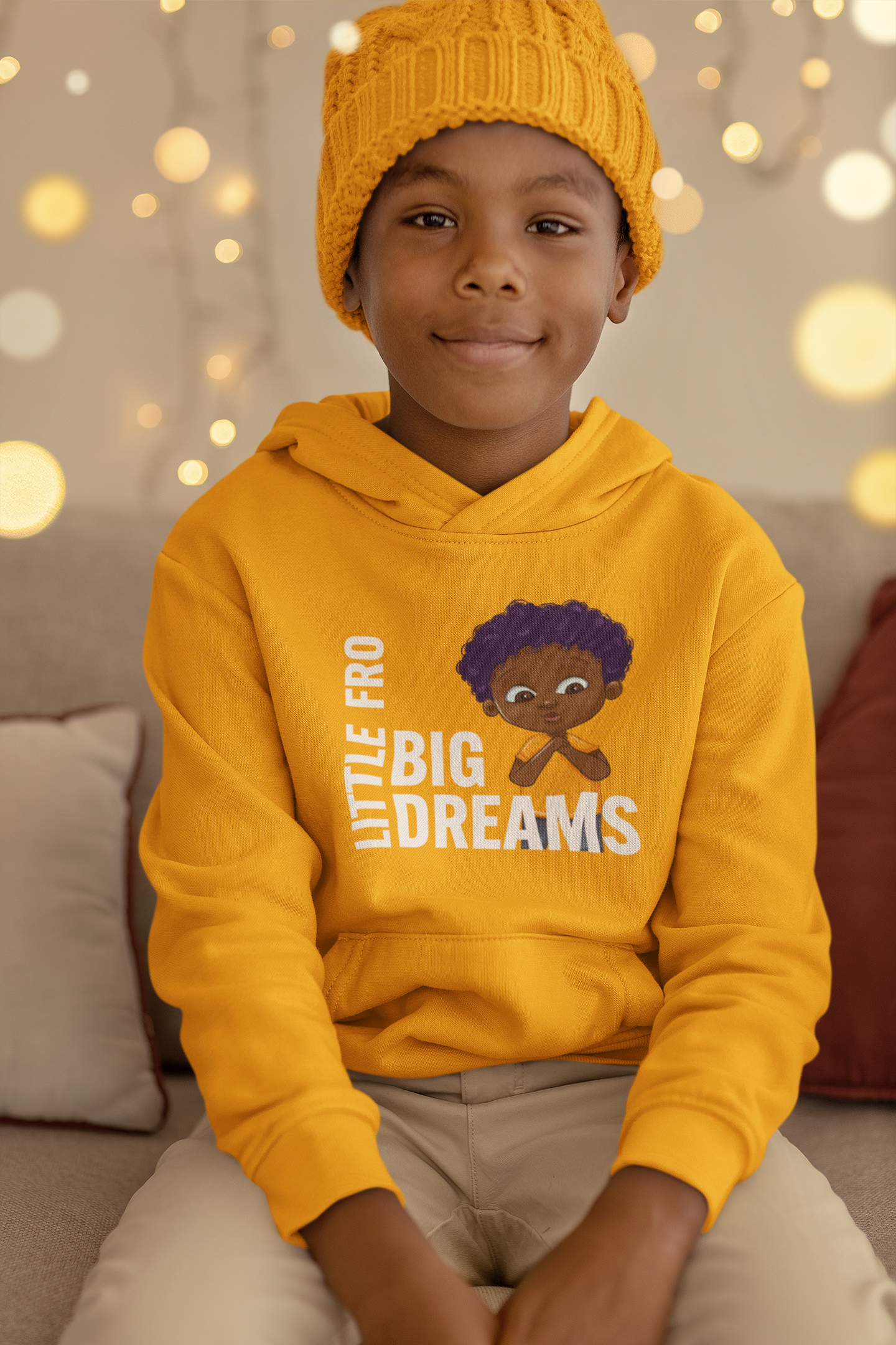 Youth Hoodie | Little Fro, Big Dreams | Black and Brown Kids Celebration