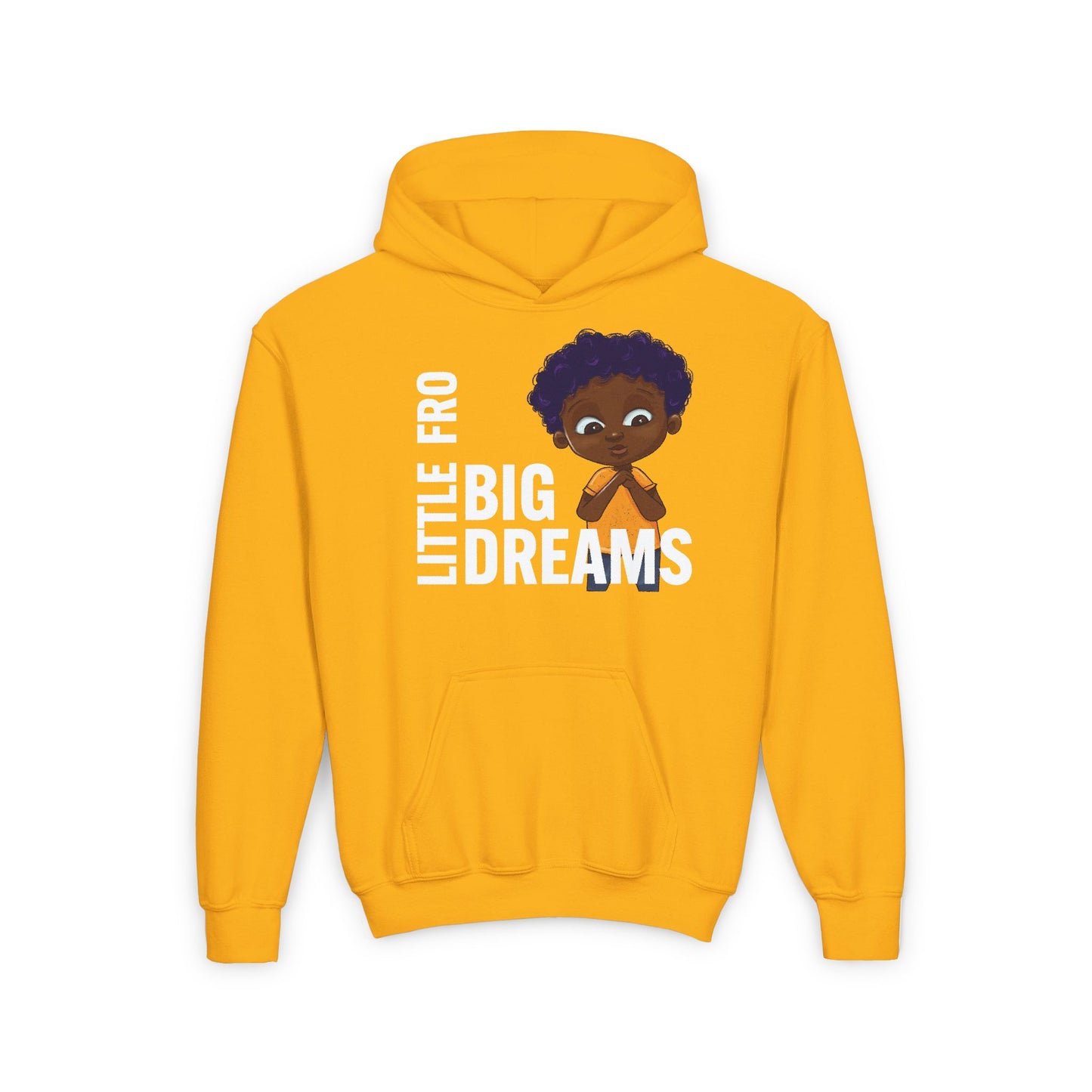 Youth Hoodie | Little Fro, Big Dreams | Black and Brown Kids Celebration